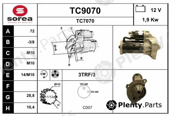 Snra TC9070 — Starter
