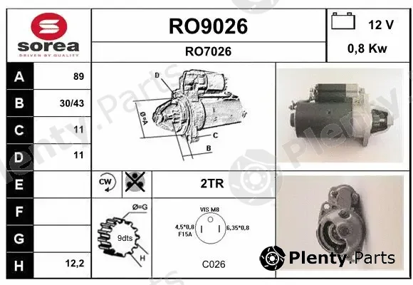 Snra RO9026 — Starter