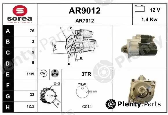 Snra AR9012 — Starter
