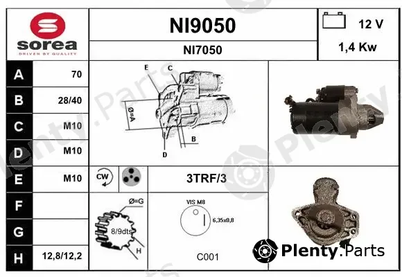 Snra NI9050 — Starter
