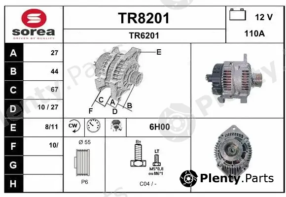 Snra TR8201 — Alternator