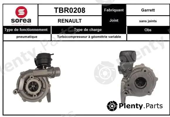 Snra TBR0208 — Charger, charging (supercharged/turbocharged)