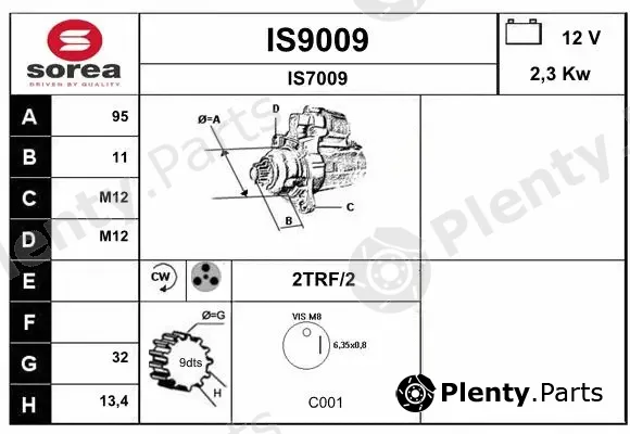 Snra IS9009 — Starter