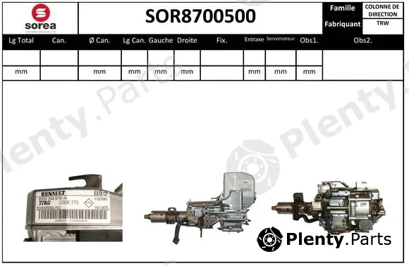 Snra SOR8700500 — Steering Column