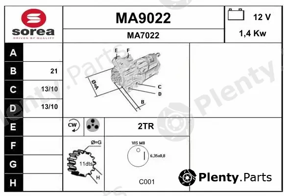 Snra MA9022 — Starter