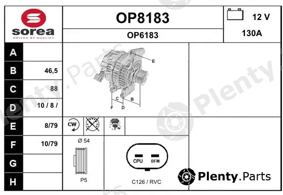 Snra OP8183 — Alternator