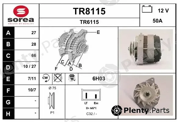Snra TR8115 — Alternator