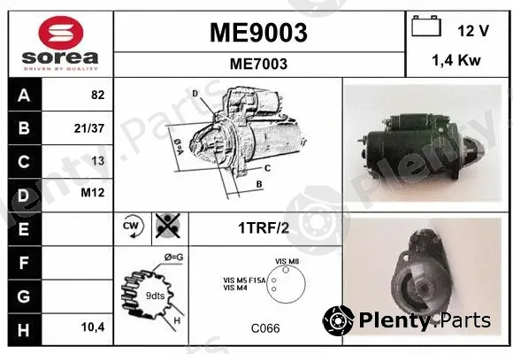 Snra ME9003 — Starter