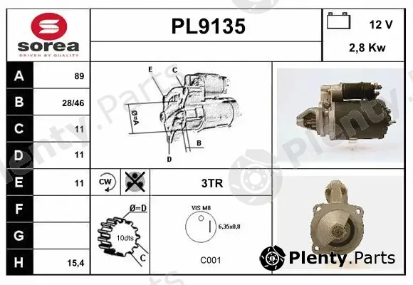 Snra PL9135 — Starter