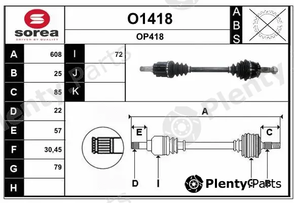 Snra O1418 — Drive Shaft