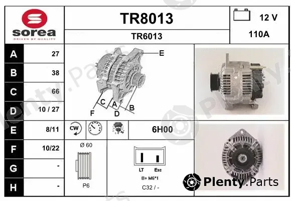 Snra TR8013 — Alternator