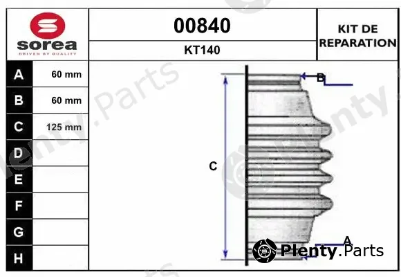 Snra 00840 — Bellow Kit, drive shaft
