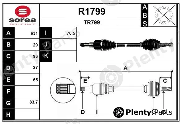 Snra R1799 — Drive Shaft