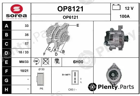 Snra OP8121 — Alternator