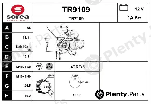 Snra TR9109 — Starter