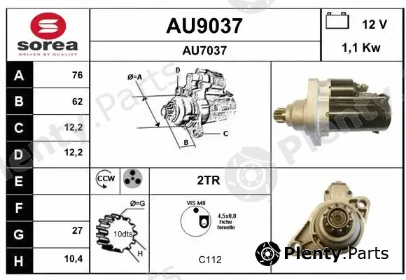 Snra AU9037 — Starter