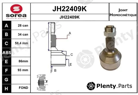 Snra JH22409K — Joint Kit, drive shaft