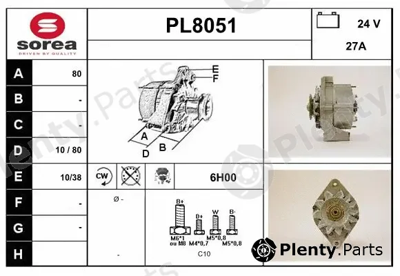 Snra PL8051 — Alternator