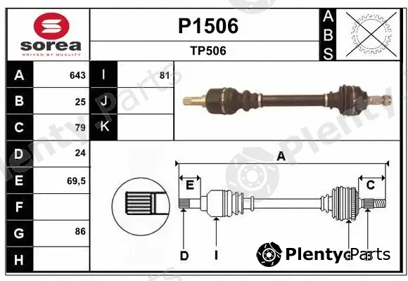 Snra P1506 — Drive Shaft