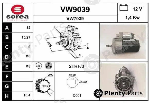 Snra VW9039 — Starter