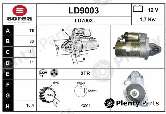 Snra LD9003 — Starter
