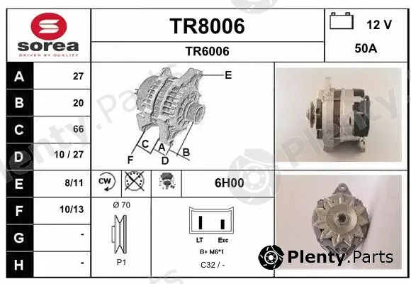Snra TR8006 — Alternator