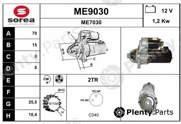 Snra ME9030 — Starter