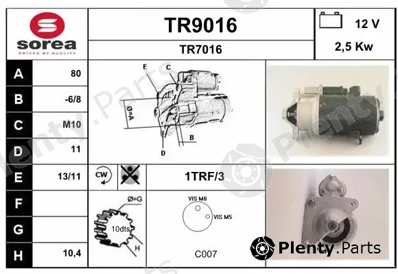 Snra TR9016 — Starter
