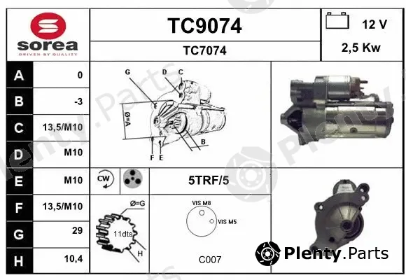 Snra TC9074 — Starter