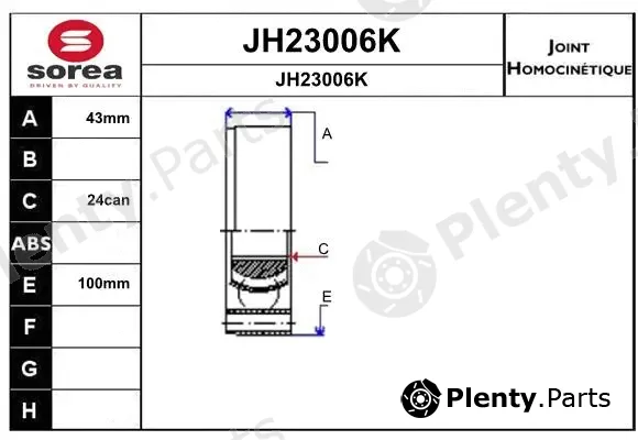 Snra JH23006K — Joint Kit, drive shaft