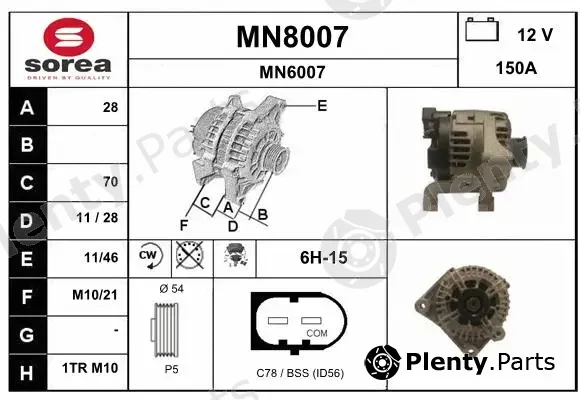 Snra MN8007 — Alternator