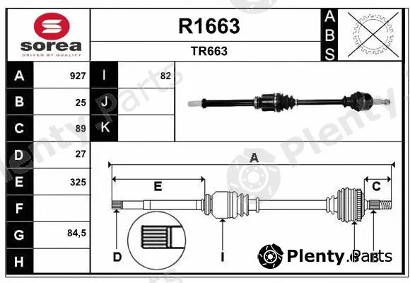 Snra R1663 — Drive Shaft