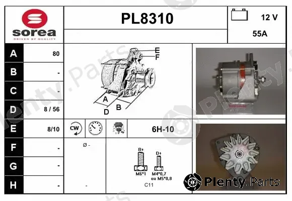 Snra PL8310 — Alternator