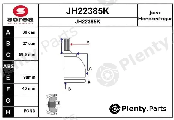 Snra JH22385K — Joint Kit, drive shaft