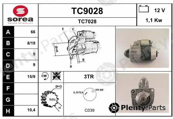 Snra TC9028 — Starter