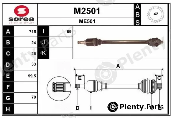 Snra M2501 — Drive Shaft