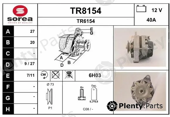 Snra TR8154 — Alternator