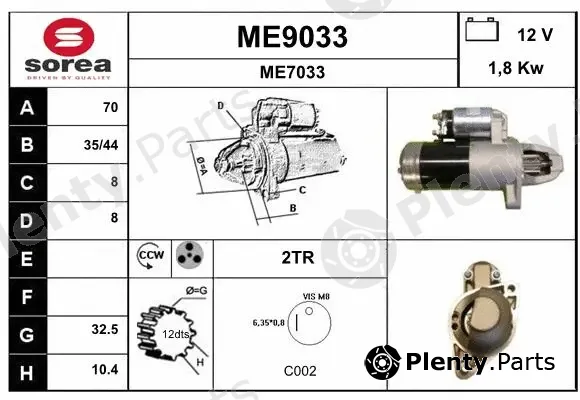 Snra ME9033 — Starter