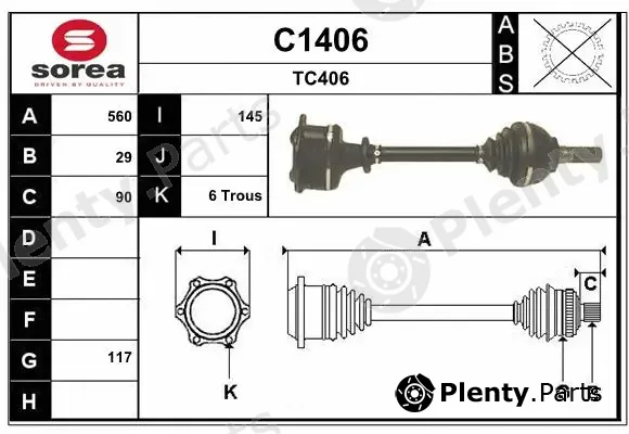 Snra C1406 — Drive Shaft