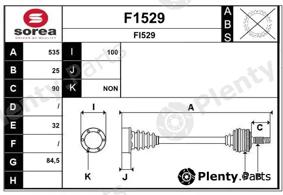 Snra F1529 — Drive Shaft