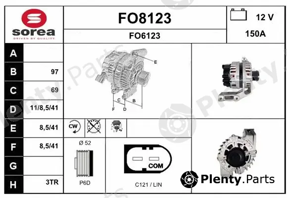 Snra FO8123 — Alternator