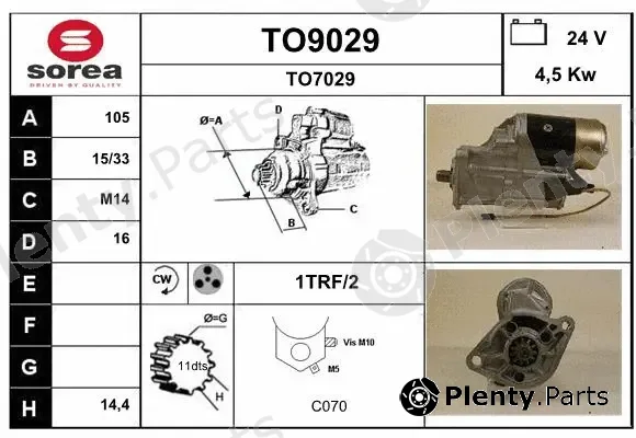 Snra TO9029 — Starter