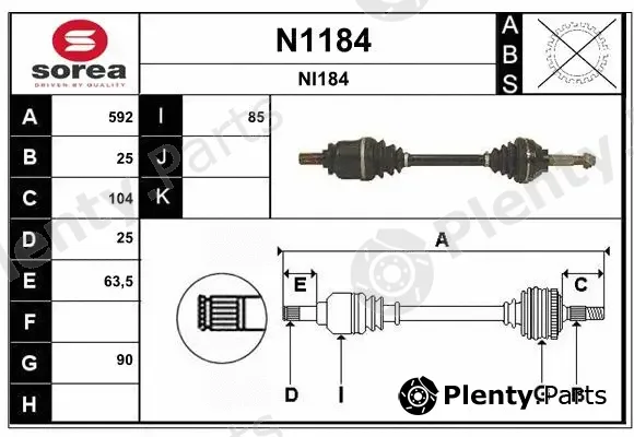 Snra N1184 — Drive Shaft