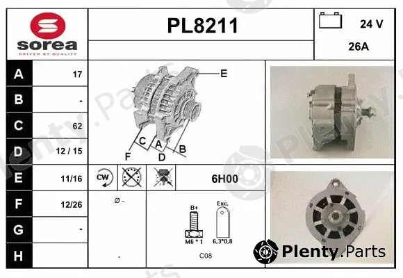 Snra PL8211 — Alternator