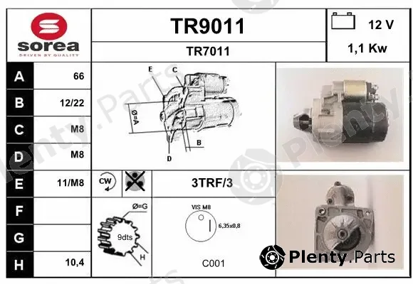 Snra TR9011 — Starter