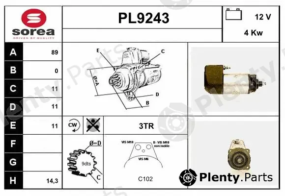 Snra PL9243 — Starter