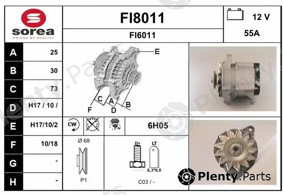 Snra FI8011 — Alternator