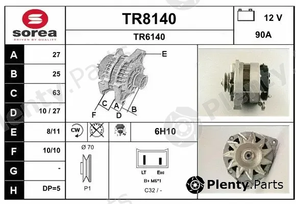 Snra TR8140 — Alternator