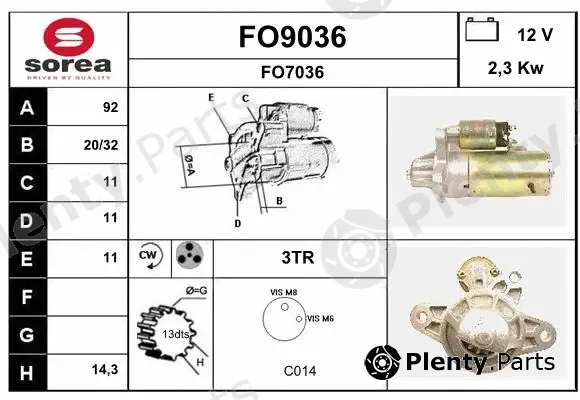Snra FO9036 — Starter
