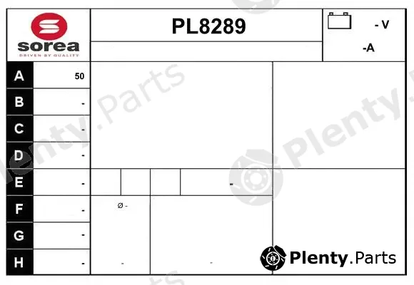 Snra PL8289 — Alternator